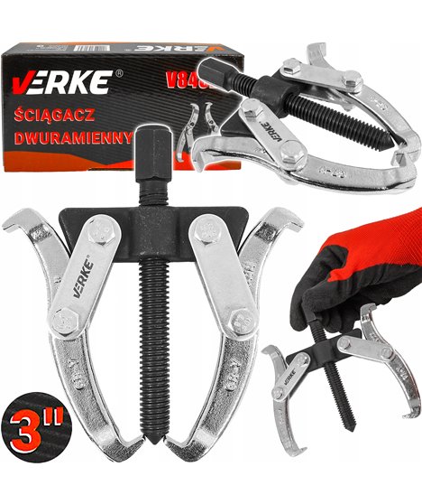 Ściągacz łożysk piast dwuramienny 2 ramienny śrubowy 3" 100 mm mocny