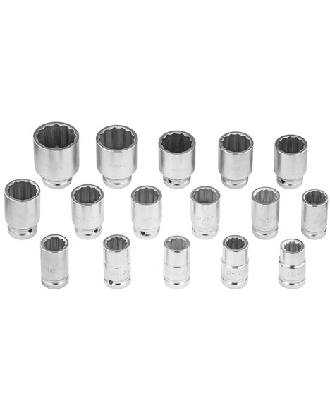 Klucze nasadowe 3/4 duże nasadki zestaw TIR CRV kute 21 elementów 12-kąt