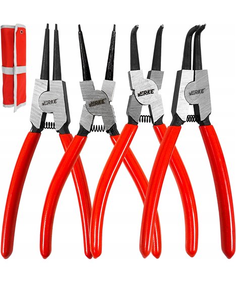 Szczypce pierścieni segera 160 mm zestaw szczypiec zewnętrzne wewnętrzne wygięte