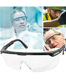 Okulary ochronne robocze bezbarwne antyodpryskowe gogle BHP do ochrony oczu