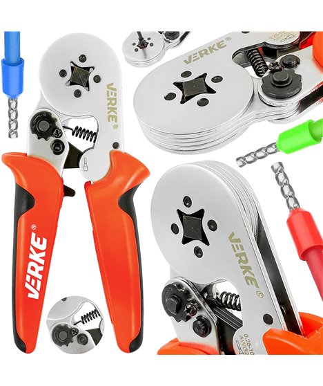 Zaciskarka praska tulejek kablowych pojedynczych podwójnych kabli końcówek