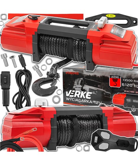 Wyciągarka elektryczna 12V 6120 kg wciągarka linowa samochodowa lawety 24 m