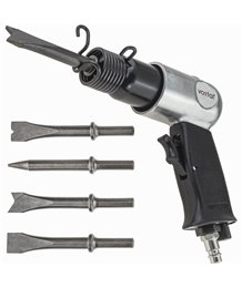 Młotek pneumatyczny udarowy blacharski 4 dłuta dłuto przecinak przebijak