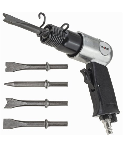 Młotek pneumatyczny udarowy blacharski 4 dłuta dłuto przecinak przebijak