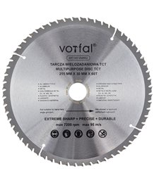 Tarcza tnąca piła wielozadaniowa TCT kompozyt 255x30x60t do drewna metalu