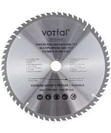 Tarcza tnąca piła wielozadaniowa TCT kompozyt 315x30x60t do drewna metalu