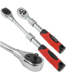 Grzechotka teleskopowa 1/4" 150-200 mm 72 zęby regulowana długość