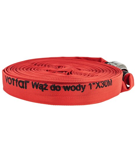 Wąż strażacki parciany do brudnej wody szamba szybkozłączka 1" 30m 8 bar