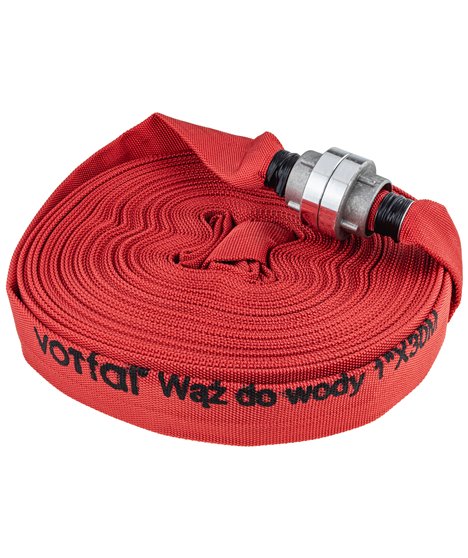 Wąż strażacki parciany do brudnej wody szamba szybkozłączka 1" 30m 8 bar