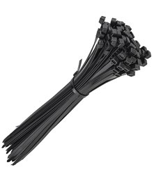 Mocne opaski zaciskowe kablowe trytki czarne taśma 7.6x380 mm 100 szt trytki