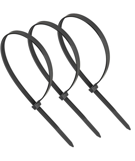 Mocne opaski zaciskowe kablowe trytki czarne taśma 7.6x380 mm 100 szt trytki