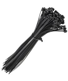 Mocne opaski zaciskowe kablowe trytki czarne taśma 7.6x450 mm 100 szt trytki