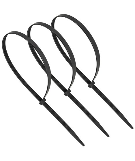Mocne opaski zaciskowe kablowe trytki czarne taśma 7.6x450 mm 100 szt trytki