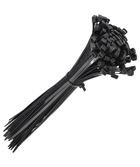 Mocne opaski zaciskowe kablowe trytki czarne taśma 7.6x500 mm 100 szt trytki