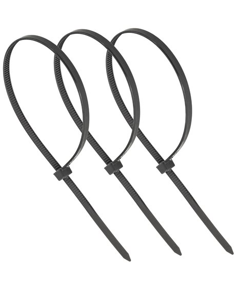 Mocne opaski zaciskowe kablowe trytki czarne taśma 4.8x250 mm 100 szt trytki