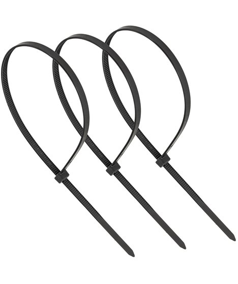 Mocne opaski zaciskowe kablowe trytki czarne taśma 4.8x300 mm 100 szt trytki