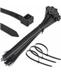 Mocne opaski zaciskowe kablowe trytki czarne taśma 4.8x380 mm 100 szt trytki