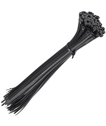 Mocne opaski zaciskowe kablowe trytki czarne taśma 4.8x380 mm 100 szt trytki