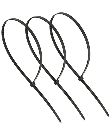 Mocne opaski zaciskowe kablowe trytki czarne taśma 4.8x380 mm 100 szt trytki