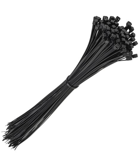 Mocne opaski zaciskowe kablowe trytki czarne taśma 4.8x450 mm 100 szt trytki