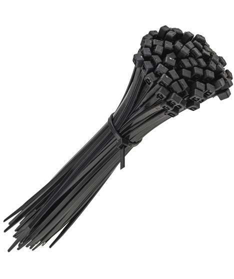 Mocne opaski zaciskowe kablowe trytki czarne taśma 3.6x200 mm 100 szt trytki