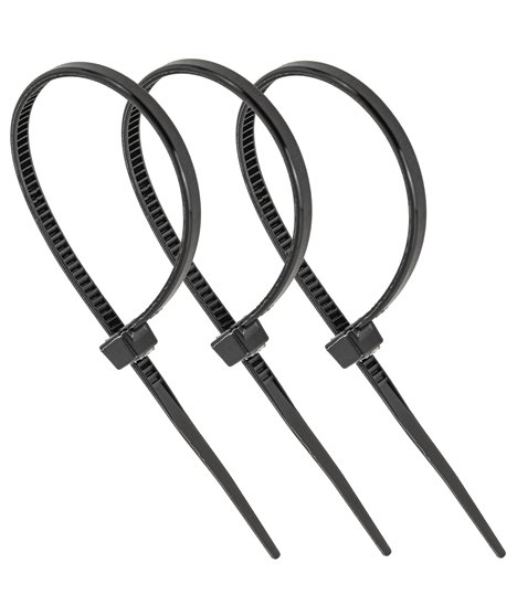 Mocne opaski zaciskowe kablowe trytki czarne taśma 1.8x100 mm 100 szt trytki