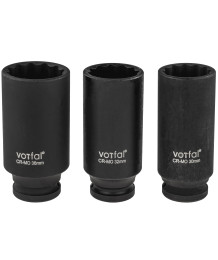 Nasadki udarowe nasadek udarowych 1/2" cala 30 32 36 mm 12-kątne 3el CR-MO