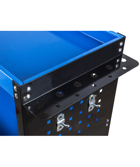 Wózek warsztatowy narzędziowy serwisowy ze ściankami szafka ścianki haki