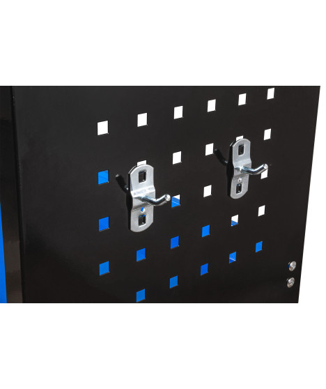 Wózek warsztatowy narzędziowy serwisowy ze ściankami szafka ścianki haki