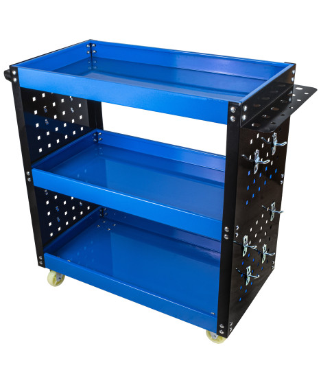 Wózek warsztatowy narzędziowy serwisowy ze ściankami szafka ścianki haki