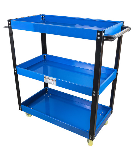 Wózek warsztatowy narzędziowy serwisowy 3 półki szuflady szafka narzędziowa