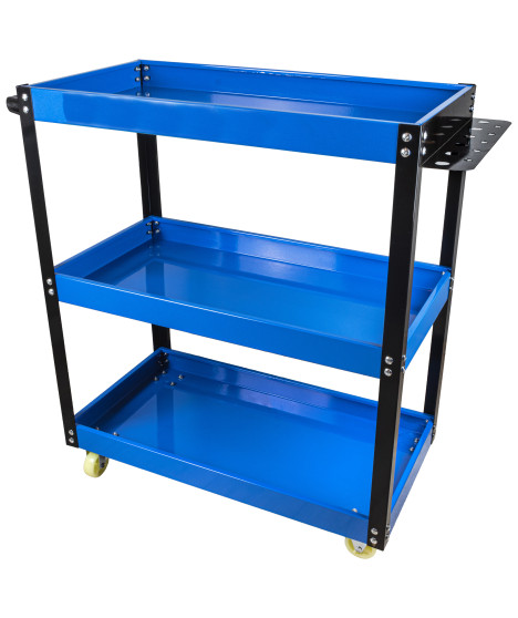 Wózek warsztatowy narzędziowy serwisowy 3 półki szuflady szafka narzędziowa