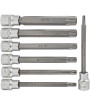 Klucze trzpieniowe nasadki torx długie 7 el T25 T30 T40 T45 T50 T55 T60