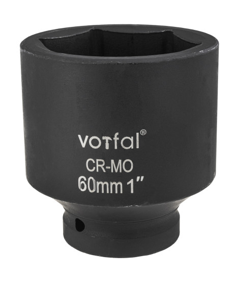 Nasadka udarowa nasadowa 1" cal klucz udarowy 60 mm długa 90 mm CR-MO 6-kąt