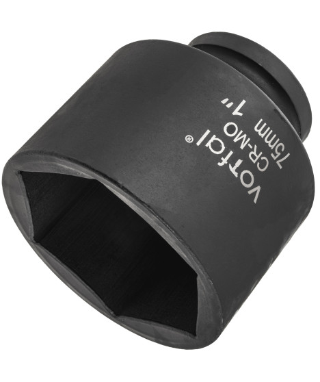 Nasadka udarowa nasadowa 1" cal klucz udarowy 75 mm długa 90 mm CR-MO 6-kąt