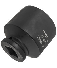 Nasadka udarowa nasadowa 1" cal klucz udarowy 75 mm długa 90 mm CR-MO 6-kąt