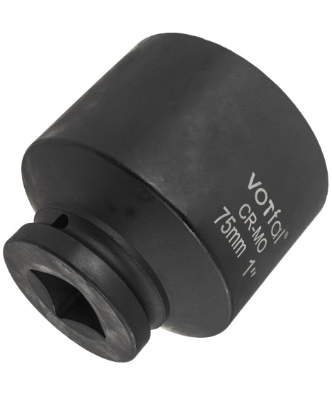 Nasadka udarowa nasadowa 1" cal klucz udarowy 75 mm długa 90 mm CR-MO 6-kąt