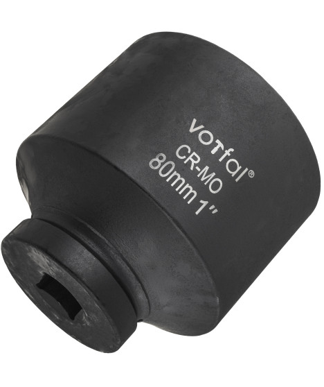 Nasadka udarowa nasadowa 1" cal klucz udarowy 80 mm długa 100 mm CR-MO 6-kąt