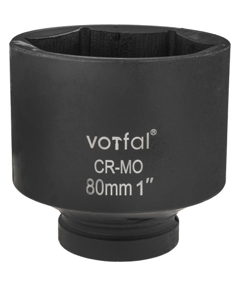 Nasadka udarowa nasadowa 1" cal klucz udarowy 80 mm długa 100 mm CR-MO 6-kąt