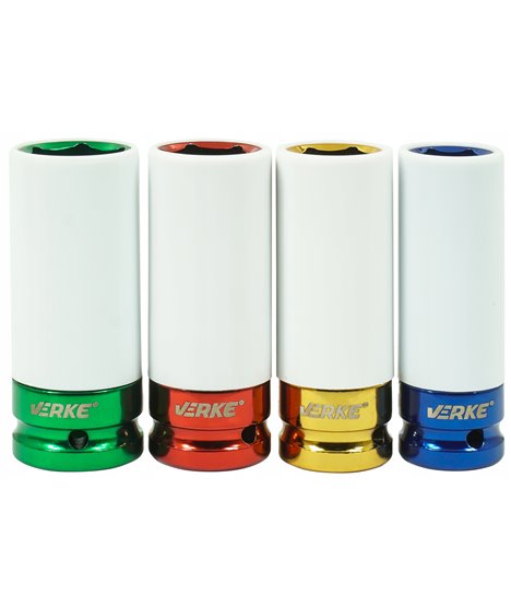 Nasadki udarowe 1/2" felg aluminiowych kół zestaw nasadek udarowych 17-22 mm