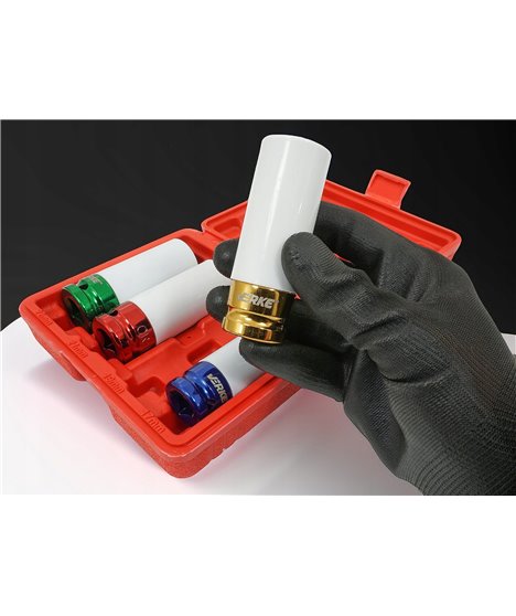 Nasadki udarowe 1/2" felg aluminiowych kół zestaw nasadek udarowych 17-22 mm