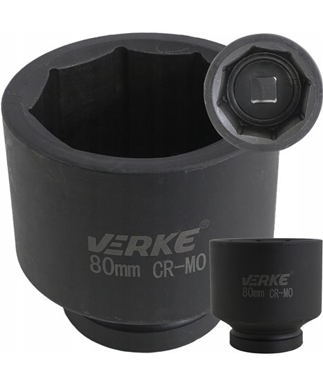 Nasadka udarowa ośmiokątna klucz 8-kąt 80 mm calowa na 1 cal