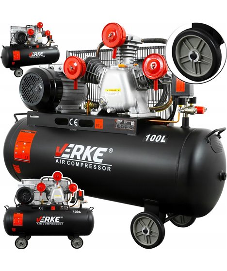 Kompresor olejowy sprężarka powietrza 100l V3 3 tłokowy 4 KM 360l/min 230V