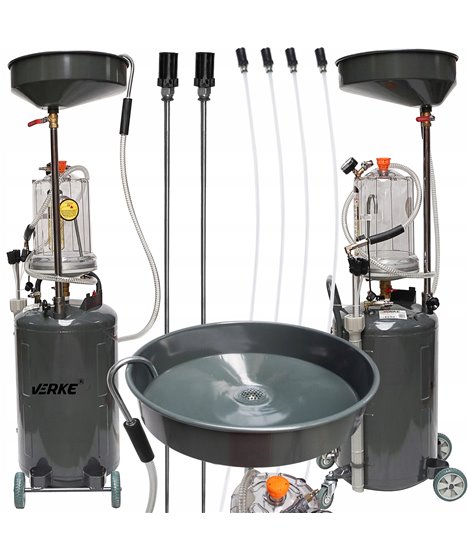 Zlewarko wysysarka do oleju odsysarka płynów mobilna pneumatyczna 70l sondy