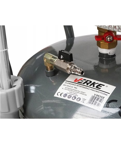 Zlewarko wysysarka do oleju odsysarka płynów mobilna pneumatyczna 70l sondy