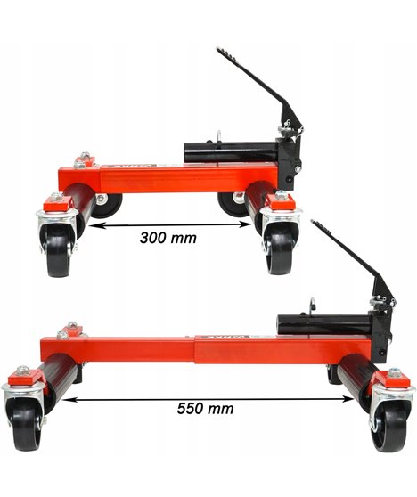 Rolki transportowe warsztatowe serwisowe 9" rolka wózek pod koła samochodowe
