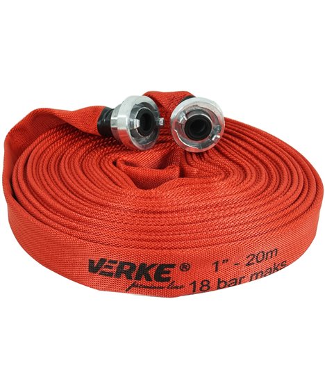 Wąż strażacki parciany do wody brudnej szamba 18 bar 1 cal 20 m pompy ze złączkami