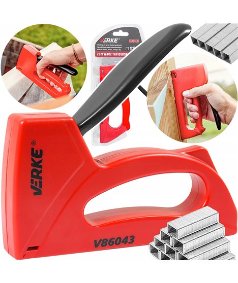 Zszywacz tapicerski ręczny taker metalowy stalowy solidny 6-10 mm