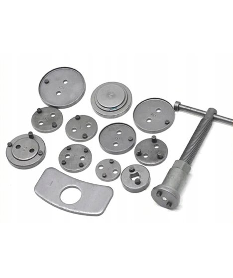 Zestaw do wyciskania naprawy cofania tłoczków hamulcowych praska klucz 13 szt.