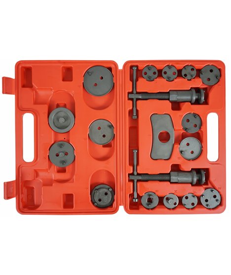 Zestaw do wyciskania naprawy cofania tłoczków hamulcowych praska klucz 18 szt.